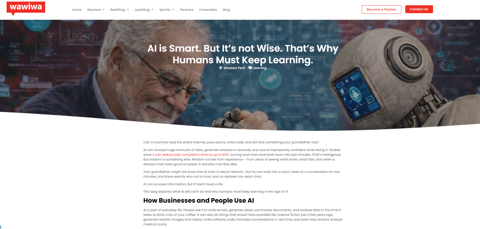 AI is smart but not wise article